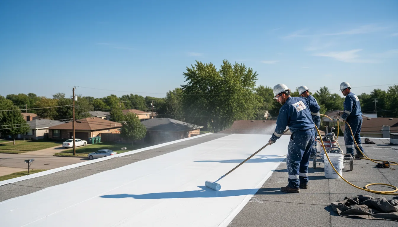 Commercial roof coating in Russell, IA near me